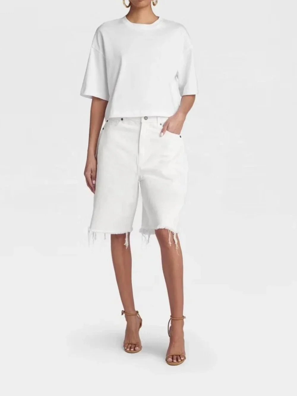 NWT Women's KBB by KAHLANA Size 4 Low-Rise Wide Leg 'The Rachel Shorts'